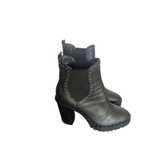 Rebecca Minkoff Eddie Studded Ankle Boots Black Size 8M - Picture 4 of 10